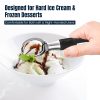 Soltam - Stainless Steel Ice Cream Scoop / Black Silicone Handle