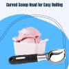 Soltam - Stainless Steel Ice Cream Scoop / Black Silicone Handle