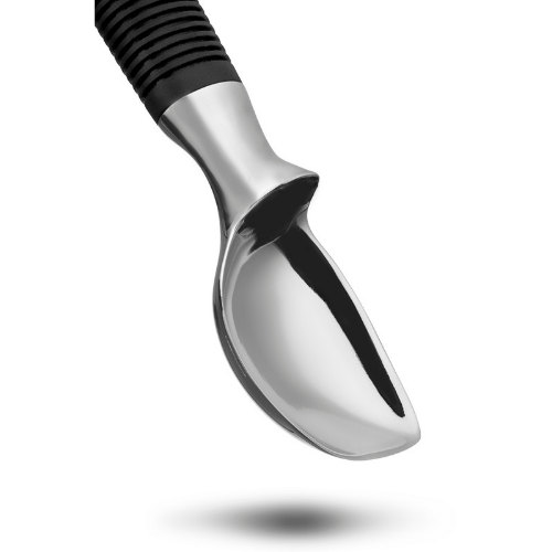 Soltam - Stainless Steel Ice Cream Scoop / Black Silicone Handle