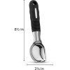 Soltam - Stainless Steel Ice Cream Scoop / Black Silicone Handle