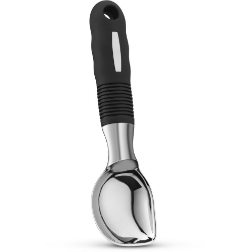 Soltam - Stainless Steel Ice Cream Scoop / Black Silicone Handle