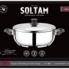 Soltam Alon - 7L Stainless Steel Sautage Pan / Black Silicone handles
