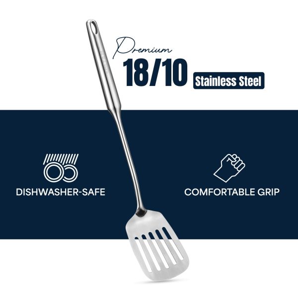 Utensil (2) Soltam Stainless Steel Slotted Turner