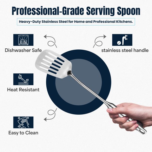 Utensil (4) Soltam Stainless Steel Slotted Turner