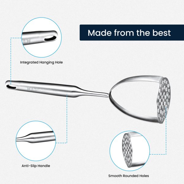 Utensil002 (5) The Ultimate Potato Masher - Stainless Steel - Sturdy - Long Lasting