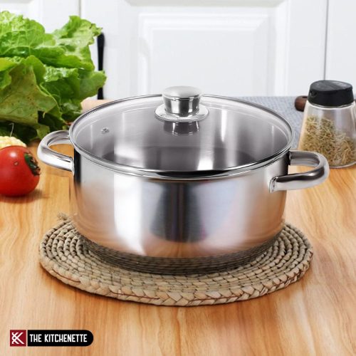 Soltam Erez - 2.5L Stainless Steel Casserole / W Glass Lid SS handles
